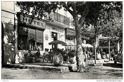 -  drome - ref - 466 - nyons - hotel colombet ( dernier confort ( gargae - tel 3 - (r c nyons 140 ) - carte bon etat -