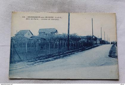 Ormesson sur Marne, avenue de Lassigny, Val de Marne 94