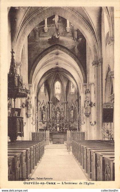 CPA FRANCE 76 "Ourville en Caux, intérieur de l'Eglise"