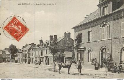 OURVILLE EN CAUX la Grande Place (côté Nord)