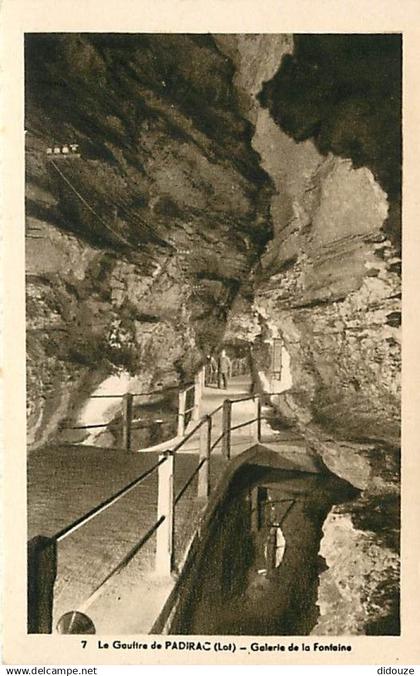 46 - Padirac - Le Gouffre de Padirac - Galerie de la Fontaine - Animée - Spéléologie - Grotte - CPA - Voir Scans Recto-V