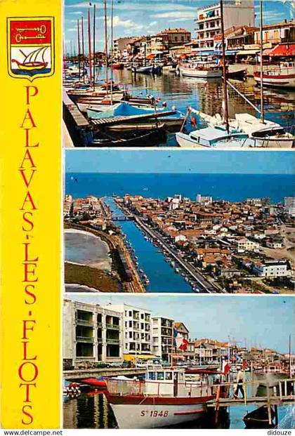 34 - Palavas les Flots - Multivues - Bateaux - Blasons - Flamme Postale de Palavas les Flots - CPM - Voir Scans Recto-Ve