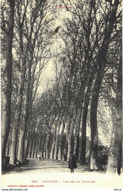 Carte POSTALE Ancienne de  PAMIERS - Allée du Calvaire