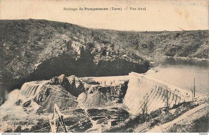 BARRAGE DE PAMPELONNE - VUE D'AVAL