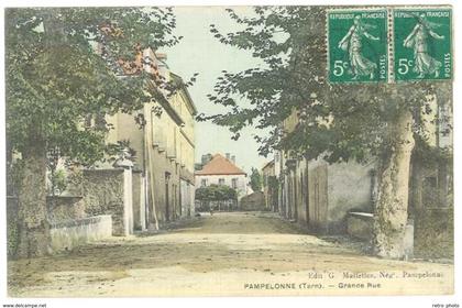 Cpa Tarn - Pampelonne - Grande rue