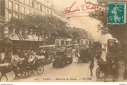 PARIS 02 arrondissement  boulevard des Italiens ( tramways)