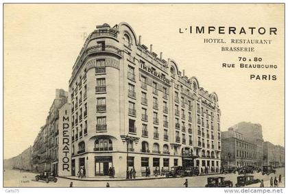 PARIS 75003 - Hôtel L'IMPERATOR Rue Beaubourg - Brasserie