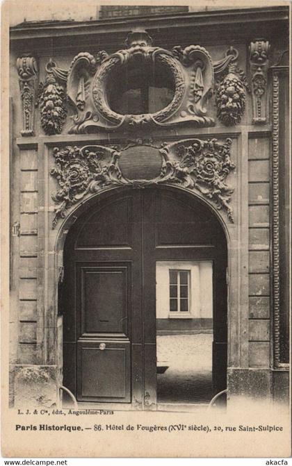 CPA PARIS Historique. 6e 20, Rue St-Sulpice (924146)