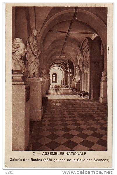 Dép 75 - Q933 - Paris - Arrondissement 06 - Assemblée nationale - Galerie des bustes - bon état général