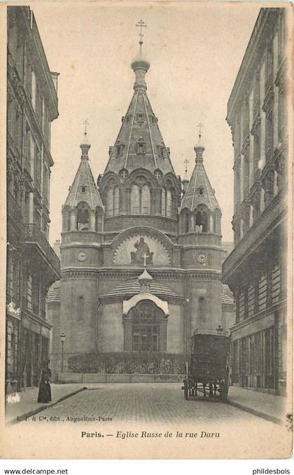 PARIS 08 arrondissement    eglise russe et la rue Daru