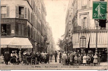 (22/02/25) 75-CPA PARIS - 17ème ARRONDISSEMENT - RUE POUCHET - AVENUE DE CLICHY