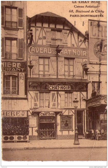 Paris..75018.."Le Chat Noir"..caveau artistique..chansonniers..spectacle..cabaret