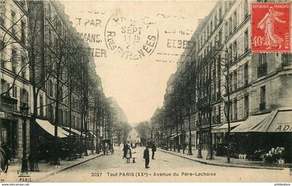 PARIS 20 eme arrondissement  avenue du Pere lachaise  TOUT PARIS