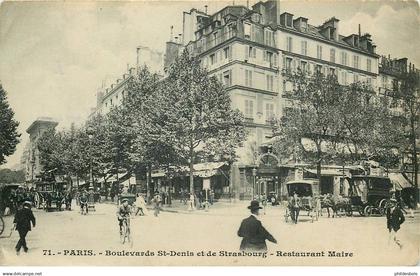 PARIS 20 eme arrondissement  boulevard Saint denis restaurant MAIRE