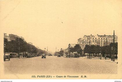 PARIS 20 eme arrondissement Cours de Vincennes