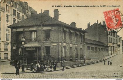 PARIS 20 eme arrondissement  place Martin nadaud  CRECHE MUNICIPALE