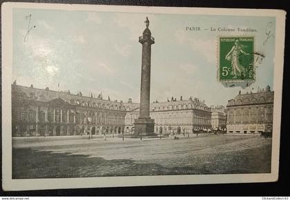 CPA - LA COLONNE VENDÔME - PARIS - HAUTE LOIRE CRAPONNE SUR ARZON