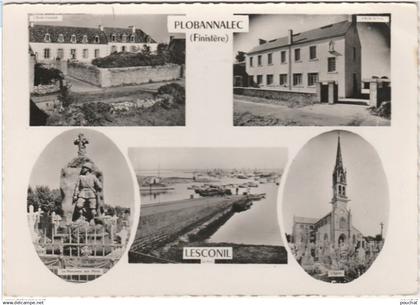 29) PLOBANNALEC - FINISTERE - ECOLE ST JOSEPH , ST YVES , MONUMENT AUX MORTS - LESCONIL - LE PORT   ( 2 SCANS )