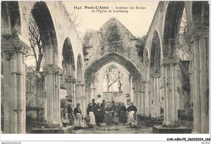 CAR-ABNP5-0490-29 - PONT-L'ABBE - intérieur des ruines de l'église de lambourg - vendue en etat