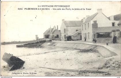 CPA Ploemeur - Lomener Un coin du Port La Jetée et la Tour