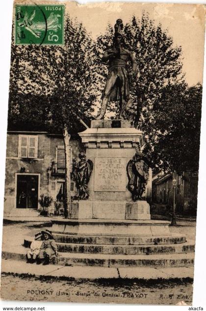 CPA POLIGNY-Statue du General (263676)