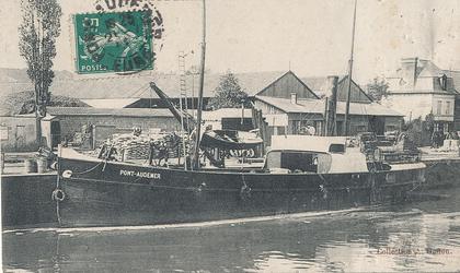 V 314/CPA    PONT AUDEMER (27)   LE BATEAU DE PONT AUDEMER AU HAVRE