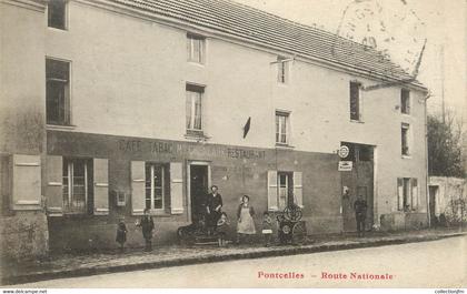 / CPA FRANCE 95 "Pontcelles, route Nationale"