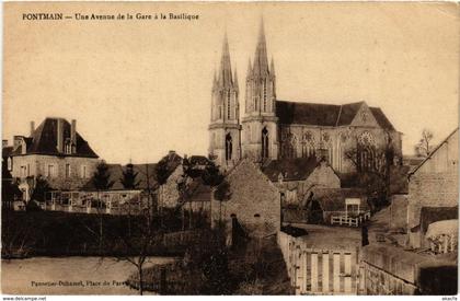 CPA PONTMAIN - Une Avenue de la Gare a la Basilique (255106)