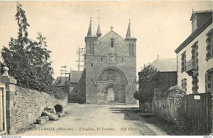 50 - Pontorson - L'Eglise, la Façade - CPA - Voir Scans Recto-Verso