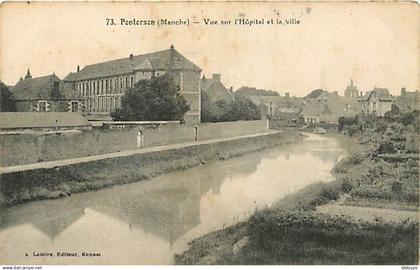 50 - Pontorson - Vue sur l'Hôpital et la ville - CPA - Voir Scans Recto-Verso