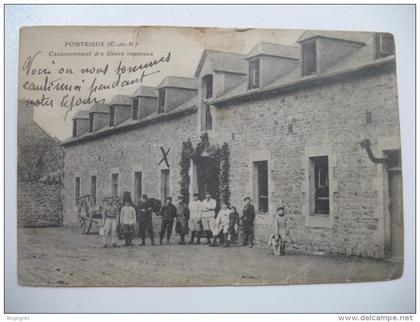 CPA      Pontrieux    "  Cantonnement des élèves caporaux  "   voyagé