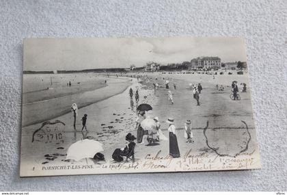 Cpa 1913, Pornichet les pins, la plage, Loire atlantique