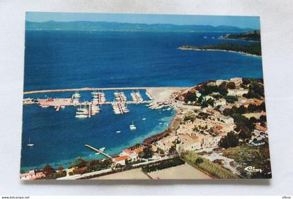 Cpm, Porquerolles, vue aérienne du port, Var 83