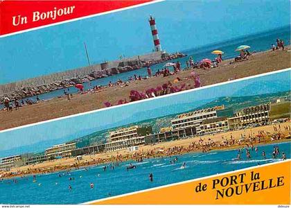 11 - Port la Nouvelle - Multivues - Scènes de Plage - Flamme Postale de Port la Nouvelle - CPM - Voir Scans Recto-Verso