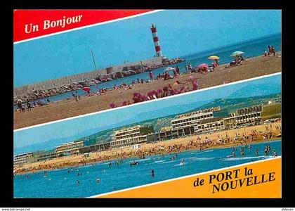 11 - Port la Nouvelle - Multivues - Scènes de Plage - Flamme Postale de Port la Nouvelle - CPM - Voir Scans Recto-Verso