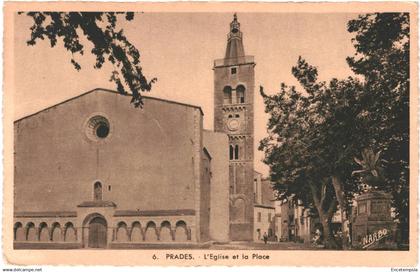 CPA Carte postale  France  Prades Eglise et Place VM84759