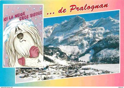 73 - Pralognan la Vanoise - Multivues - illustration Chiens - CPM - Voir Scans Recto-Verso