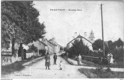 CARTE POSTALE ANCIENNE DE PRAUTHOY  -  ENTREE SUD