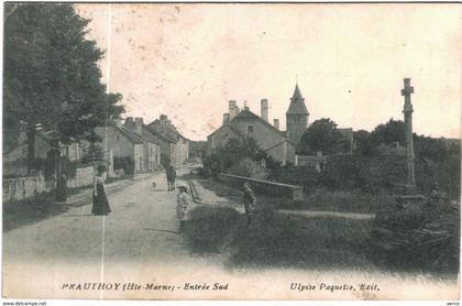 CARTE POSTALE ANCIENNE DE PRAUTHOY  -  ENTREE SUD