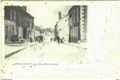 CARTE POSTALE ANCIENNE DE PRAUTHOY  -  LA RUE PRINCIPALE