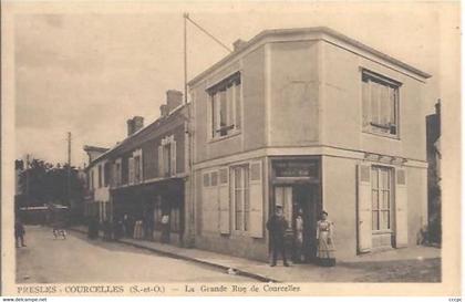 CPA Presles - Courcelles La Grande rue de Courcelles