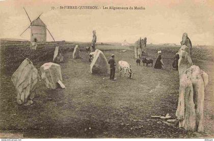 56 - Presqu'Ile de Quiberon - Saint Pierre Quiberon - Les Alignements du Moulin - Animée - CPA - Voir Scans Recto-Verso