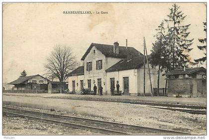 - depts div.- ref-KK493- vosges - rambervillers - la gare - gares - lignes de chemins de fer -