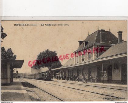 08 - RETHEL - LA GARE  LIGNE PARIS GIVET