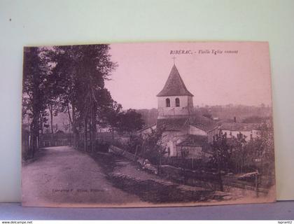 RIBERAC (DORDOGNE) VIEILLE EGLISE ROMANE.