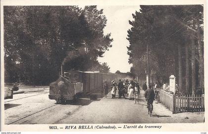 CPSM Riva-Bella L'arrêt du Tramway