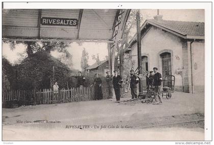 RIVESALTES  UN JOLI COIN DE LA GARE (BELLE ANIMATION)  1915