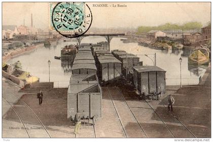 ROANNE LE BASSIN (CARTE COLORISEE)