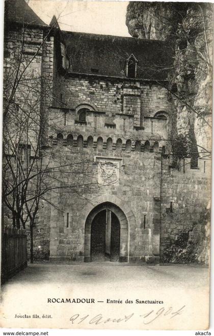 CPA ROCAMADOUR - Entrée des Sanctuaires (224082)