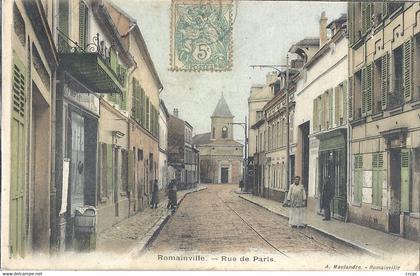 CPA Romainville Rue de Paris